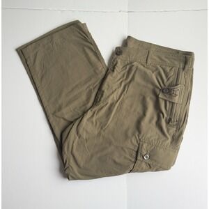 Clothing Arts Men's Pick Pocket Proof Cargo Travel Pants Beige Size 38x29 Hemmed